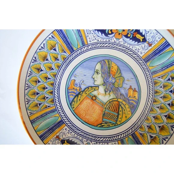 Deruta Italian Hand Painted Ceramic Platter - Picture 2 of 5